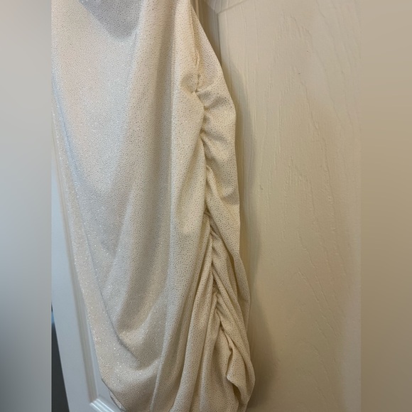 Lucy In The Sky Dress Alaina One Shoulder Dress with White Shimmer - Picture 7 of 10